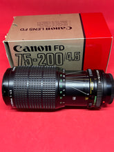 Cargar imagen en el visor de la galería, Canon 75-200mm f/4.5 Macro Manual Focus Lens for FD-Mount
