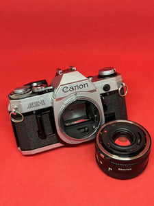 Canon AE-1 with 50mm f/1.8 lens