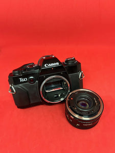 Canon T60 with 50mm f/1.8 Lens 35mm Film Camera