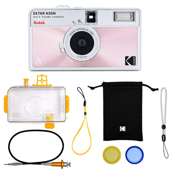 Kodak Ektar H35N Premium Kit Pink - Half Frame Camera Kit (LOW