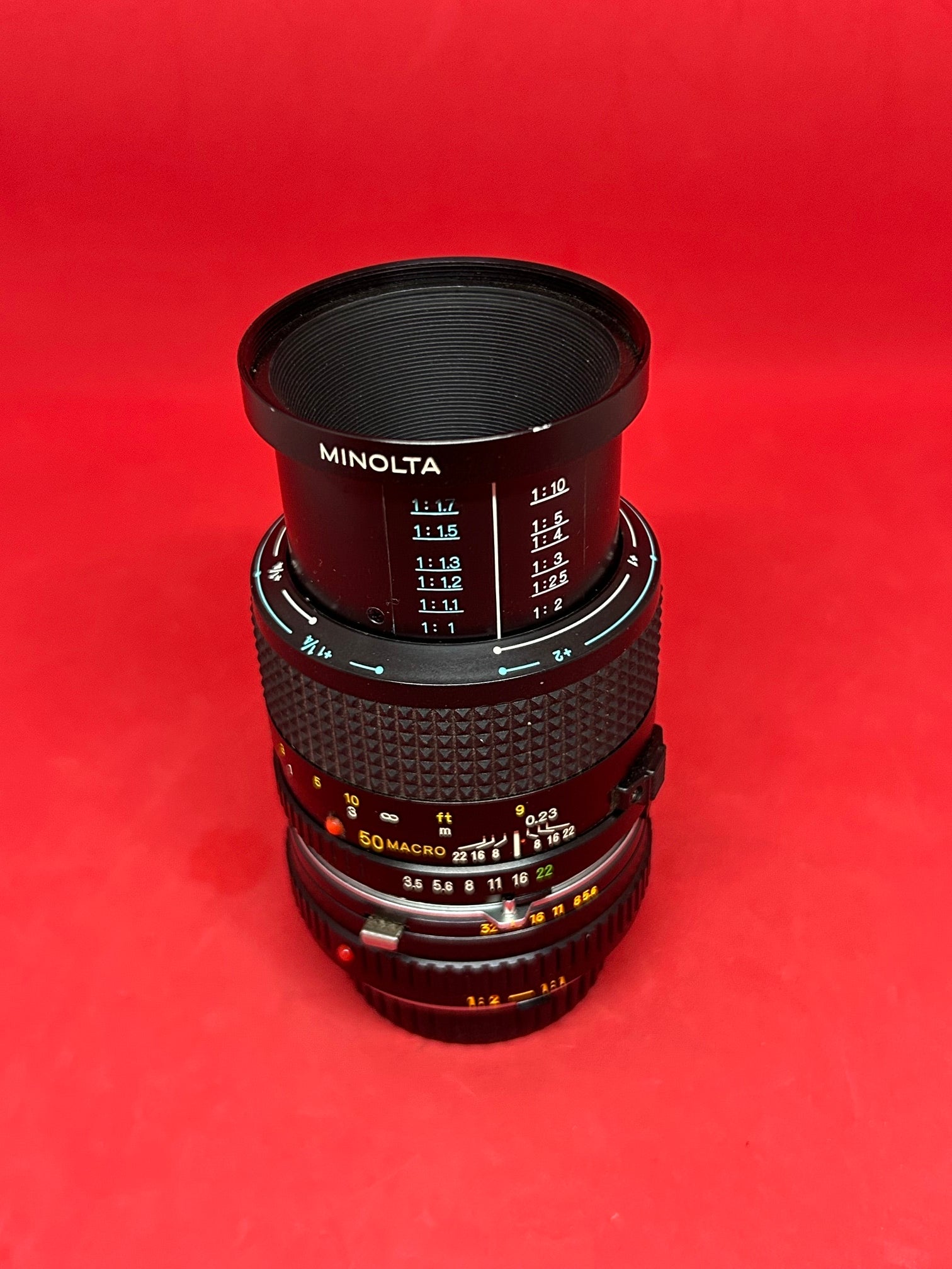 MINOLTA MD MACRO 50mm F3.5 レンズ Minolta 50mm f/3.5 MD Macro With 1:1 Life Size Converter – Lincoln