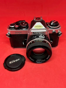 Nikon FE2 Chrome Body With 50mm f/1.8 Lens