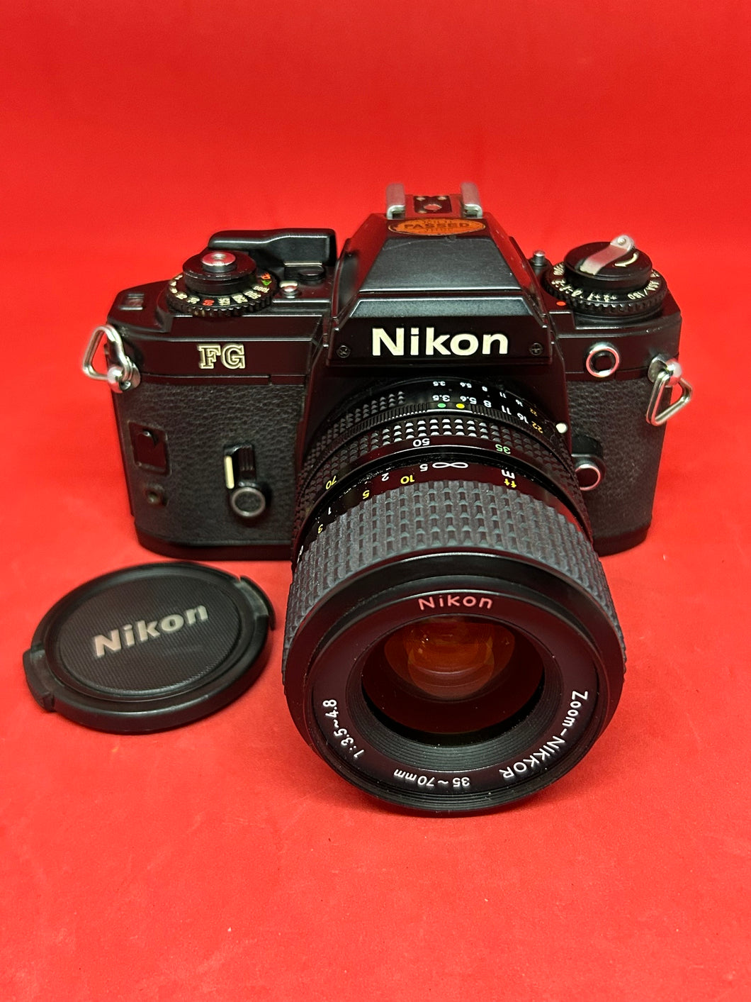 Nikon FG 35mm Film Camera with Nikon 35-70mm f/3.5 Zoom Lens