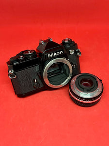 Nikon FE Black Body With 50mm F/1.8 "E" Lens