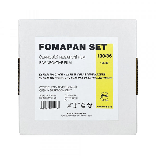 Foma Fomapan 100 ISO 35mm x 36 exp. - Pre-Spooled Reload Kit - Set of 6