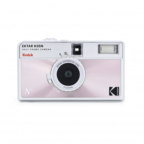 Kodak Ektar H35N Half Frame 35mm Camera w/ 22mm Lens F/8 and Flash - Pink