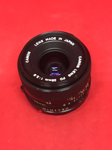 Canon 28mm f/2.8 FD Manual Focus Wide Angle Lens