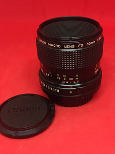 Canon 50mm F/3.5 Macro FD Lens