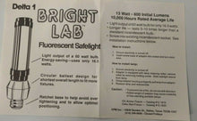 Load image into Gallery viewer, Delta 1 Bright Lab OC Safe Light Fluorescent 8&quot;