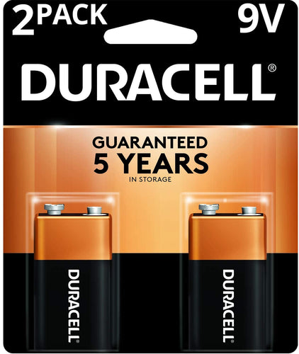 Duracell CopperTop 9V Alkaline Batteries 2PK