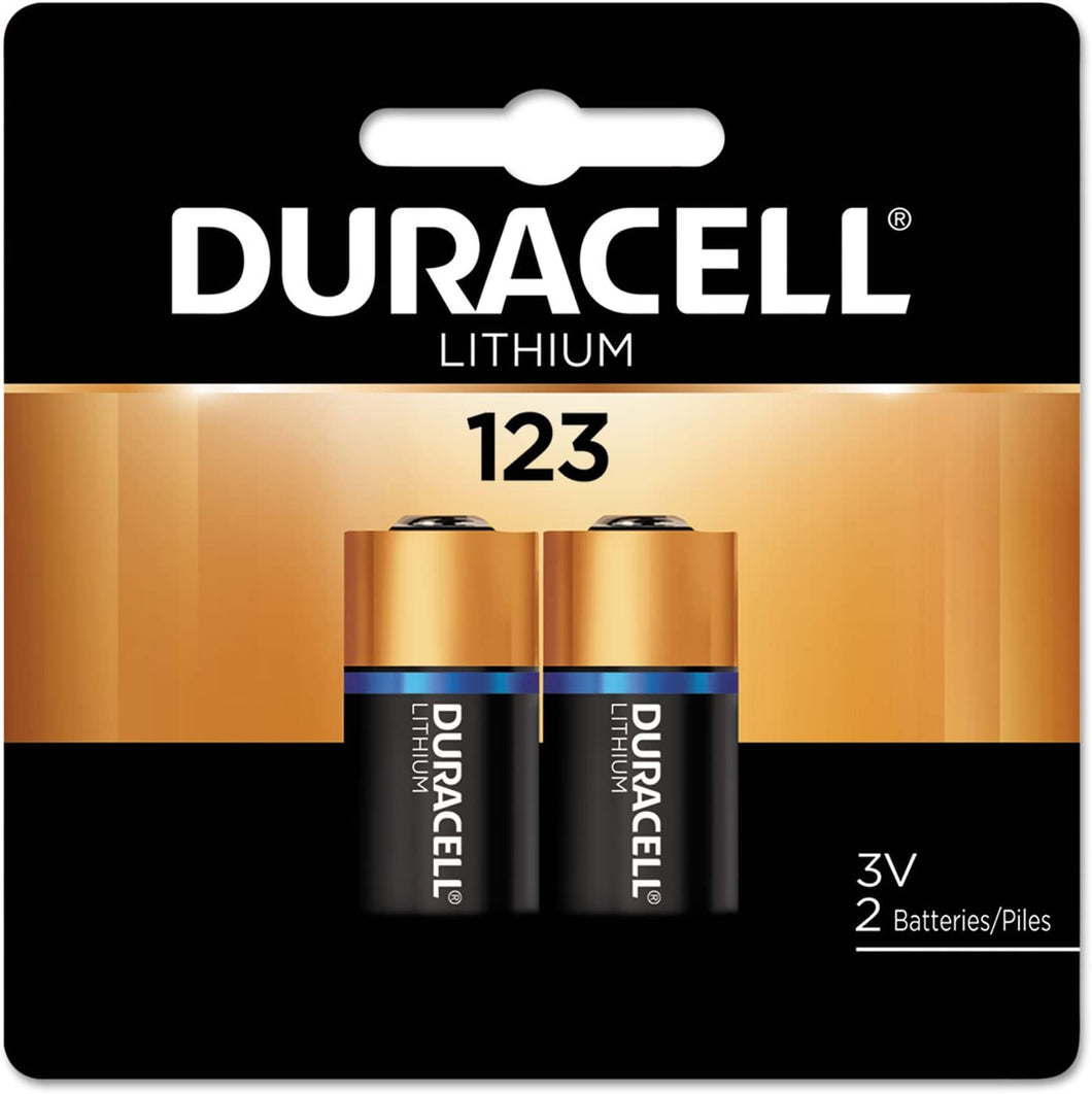 Duracell DL123AB2B Ultra High-Power Lithium Battery, 3V, 2/Pack