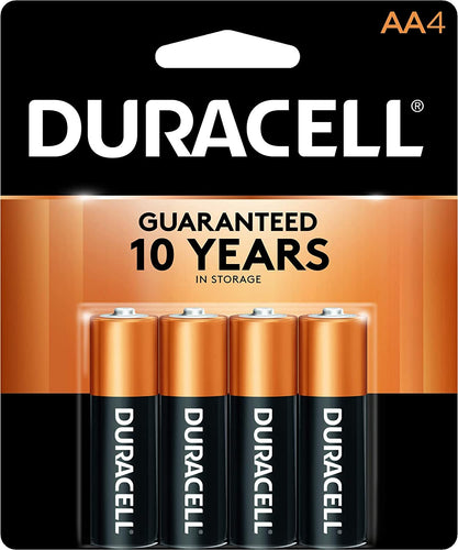 Duracell 1.5V Coppertop Alkaline AA Batteries, 4, 8 & 12pk