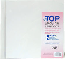 将图片加载到图库查看器，MCS 12x12 Inch Scrapbook Expansion Page Refills, 6 Count (899676) 12 pages.