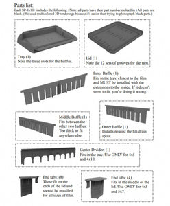 SP-8x10 Daylight Processing Tray for 8x10, 5x7, 4x10, 4x5, and 9x12cm